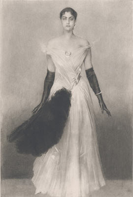 Portrait of Mme ....
from the painting by J. Boldini